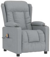 vidaXL Massagesessel Massagesessel Hellgrau Stoff (1-St)