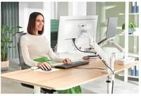 LEITZ Monitor-Halterung Monitor+Laptoparm Ergo hellgrau