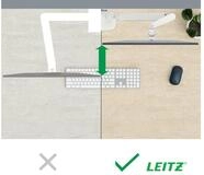 LEITZ Monitor-Halterung Monitorarm Ergo Dual hellgrau
