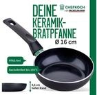 Chefkoch trifft Fackelmann Bratpfanne &Oslash; 16 cm, Antihaft, Keramikbeschichtung,
