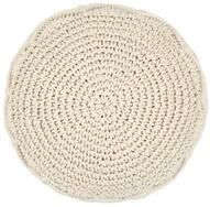 vidaXL Fu&szlig;hocker, Makramee Sitzpuff Handgefertigt 45 x 30 cm Baumwolle
