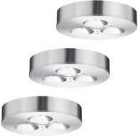 Paulmann Einbauleuchte, LED-Leuchtmittel fest verbaut, Warmwei&szlig;, 3er Set LED M&ouml;bel