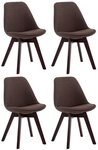 CLP Esszimmerstuhl Borneo V2 Stoff (4er Set), gepolstert, mit Lehne
