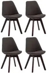 CLP Esszimmerstuhl Borneo V2 Stoff (4er Set), gepolstert, mit Lehne