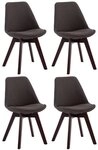 CLP Esszimmerstuhl Borneo V2 Stoff (4er Set, 4 St), gepolstert, mit Lehne
