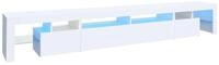 vidaXL TV-Schrank NA TV-Schrank mit LED Leuchten Wei&szlig; 260x36,5x40 cm
