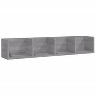vidaXL Regal NA CD-Wandregal Grau Sonoma 100x18x18 cm Spanplatte