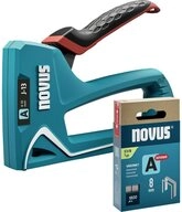 NOVUS Nagler Handtacker Set mit 1800 Feindrahtklammern &ndash; Kleiner Tacker...