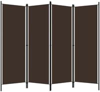 vidaXL Raumteiler, 4-tlg. Paravent Braun 200x180 cm