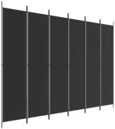 vidaXL Raumteiler 6-tlg. Paravent Schwarz 300x220 cm Stoff, 1-tlg.