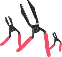 KS Tools Zangenset Stufenloser Schlauch-Abklemm-Zangen-Satz, abgewinkelt, 3-tlg