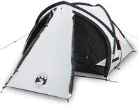 vidaXL Kuppelzelt Kuppel-Campingzelt 2 Personen Wei&szlig; Dunkel Wasserdicht,...