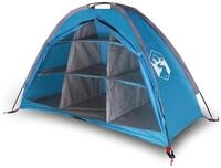 vidaXL Hauszelt, Camping-Organizer-Zelt 9 F&auml;cher Blau Wasserdicht