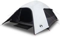 vidaXL Kuppelzelt Kuppel-Campingzelt 4 Personen Wei&szlig; Dunkel Wasserdicht, (1...