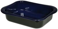 Riess Bratpfanne Classic Schwarz-Blau, Wavehandle 36x26,5 cm - Emaille