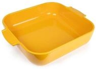 PEUGEOT Auflaufform APPOLIA Keramik 36cm Gro&szlig; Quadratisch Safrangelb, Keramik,