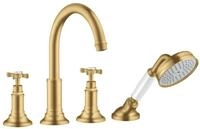 hansgrohe Wannenarmatur Axor Montreux 4-Loch Wannenrandarmatur mit Kreuzgriff