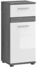 xonox.home Stauraumschrank Wei&szlig; Hochglanz Rauchsilber Beschichtet Modern...