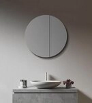 Talos Badezimmerspiegelschrank &Oslash;: 60 cm, aus Aluminium und Echtglas, IP24
