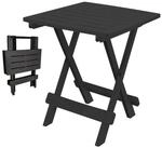 Progarden Beistelltisch Campingtisch Kunststoff Klapptisch Klein 50x45x43cm Schwarz