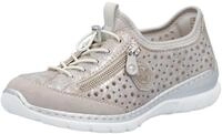 Slip-On Sneaker RIEKER, Damen, Gr. 42, beige (hellbeige), Lederimitat, Textil,