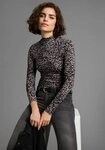 Laura Scott Langarmshirt aus Viskosemischung, figurbetonte Passform,...