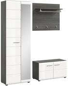 xonox.home Kleiderschrank Salsa Garderobenm&ouml;bel Set wei&szlig; Hochglanz. (5-St)