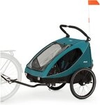 Hauck Fahrradkinderanh&auml;nger Dryk Duo, Ocean Green, f&uuml;r 2 Kinder, inkl....