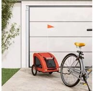 vidaXL Fahrradlastenanh&auml;nger, Fahrradanh&auml;nger f&uuml;r Hunde Orange Oxford-Gewebe...