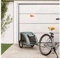 vidaXL Fahrradlastenanh&auml;nger, Fahrradanh&auml;nger Hunde Grau Oxford-Gewebe und...