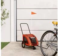 vidaXL Fahrradlastenanh&auml;nger, Fahrradanh&auml;nger Hunde Orange und Grau...