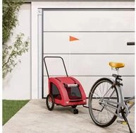 vidaXL Fahrradhundeanh&auml;nger, Fahrradanh&auml;nger Hunde Rot Oxford-Gewebe und Eisen