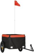 vidaXL Fahrradkinderanh&auml;nger, Fahrradanh&auml;nger Schwarz und Orange 30 kg Eisen