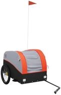 vidaXL Fahrradlastenanh&auml;nger Fahrradanh&auml;nger Schwarz und Orange 45 kg Eisen orange
