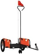 vidaXL Fahrradkinderanh&auml;nger, Fahrradanh&auml;nger Orange Oxford-Gewebe und Eisen