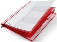 DURABLE Hefter Personalhefter A4 Hartfolie 5-fach-Register rot SB-Beutel