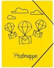 PAGNA Organisationsmappe Pagna Gummizugmappe A4 PP Postmappe 3 Einschlagklappen gelb