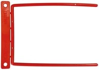Q-Connect Abheftstreifen D-Clip/ Magi-Clip Archivbinder - 8 cm, 100 St&uuml;ck, rot