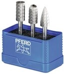 Pferd Fr&auml;sstift, 3-tlg., Satz HSS 12 mm A ST-C-K &Oslash;12 mm, Zahnung Z3