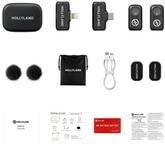 Hollyland Mikrofon LARK A1 kabelloses Mikrofon-System, 48 kHz/24-Bit Audioqualit&auml;t,