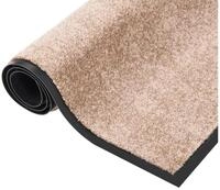 vidaXL Fu&szlig;matte 80 x 120 cm Fu&szlig;abtreter Schmutzfangmatte T&uuml;rmatte Fu&szlig;matte Beige