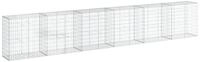 vidaXL Blumentopf Gabione mit Deckel 600x50x100 cm Verzinktes Eisen (1 St)