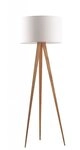 Zuiver Stehlampe Zuiver Tripod Stehlampe Holz Skandinavisches Design in Wei&szlig;, ohne