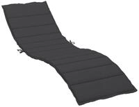 vidaXL Sitzauflage Sonnenliegen-Auflage Schwarz 200x70x3 cm Oxford-Gewebe, (1...