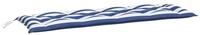 vidaXL Bankauflage, Gartenbank-Auflage Blau & Wei&szlig; Gestreift 150x50x7 cm