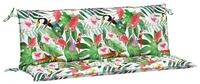 vidaXL Sitzauflage Gartenbank-Auflagen 2 Stk. Mehrfarbig 150x50x7 cm Stoff, (2...