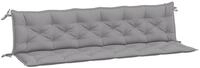 vidaXL Sitzauflage Gartenbank-Auflagen 2 Stk. Grau 200x50x7 cm Oxford-Gewebe,...