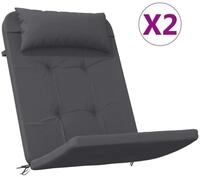 vidaXL Hochlehnerauflage, Adirondack-Auflagen 2 Stk. Anthrazit Oxford-Gewebe