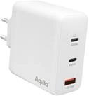 Aqiila UCB-C GaN Steckerlader 120W 2x USB-C 1x USB-A (l&auml;dt auch USB-Ladeger&auml;t