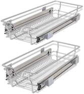 vidaXL Schubkasteneinsatz Einbauschublade Korbauszug 2 Stk. Silbern 300 mm (2...